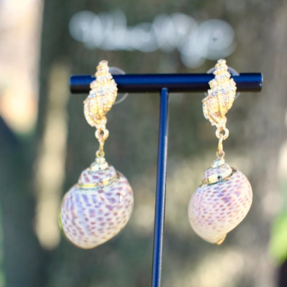 New Natural Seashell beach summer Dangle Earrings Ocean Boho Native - Picture 8 of 13